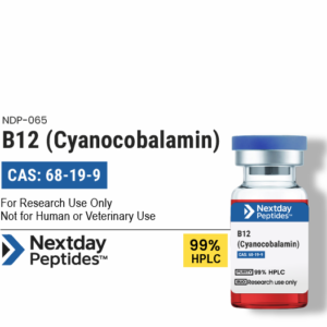 B12 Cyanocobalamin research compound vial — 1mg/mL sterile solution, CAS 68-19-9, 10mL, Nextday Peptides