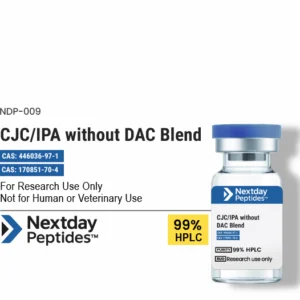 CJC-1295 Ipamorelin Blend No DAC research peptide vial — ≥99% HPLC purity, lyophilized powder, Nextday Peptides