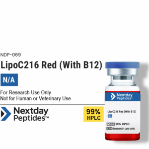 LipoC216 Red with B12 research compound vial — 10mL lipotropic blend, lyophilized red solution, Nextday Peptides