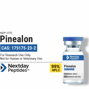 Pinealon EDR tripeptide research peptide vial — ≥99% HPLC purity, CAS 175175-23-2, lyophilized powder, Nextday Peptides